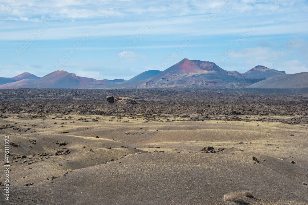 View of Timanfaya National Park - Lanzarote, Canary Islands, Spain View of Timanfaya National Park - Lanzarote, Canary Islands, Spain