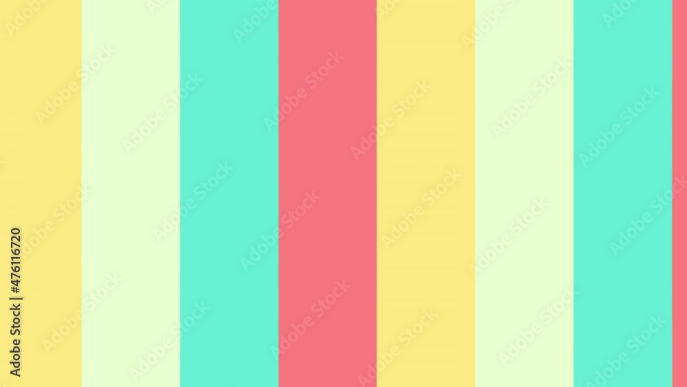 Vertical bright bars rotating from left to right in a seamless loop. Retro vintage color palette, slight desaturation. Minimalistic style moving background. Iridescent colorful. Vertical bright bars rotating from left to right in a seamless loop. Retro vintage color palette, slight desaturation. Minimalistic style moving background. Iridescent colorful.