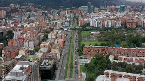 Aerial view North Bogotá Usaquen District  photo