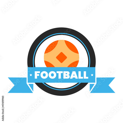 football template logo with circle motive