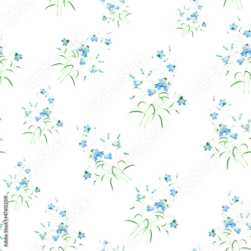 Spring flowers print. Seamless floral pattern. Plant design for fabric, cloth design, covers, manufacturing, wallpapers, print, gift wrap and scrapbooking Free Download Vector