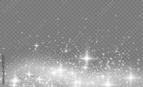 Christmas white light star dust trail sparkl  snow
