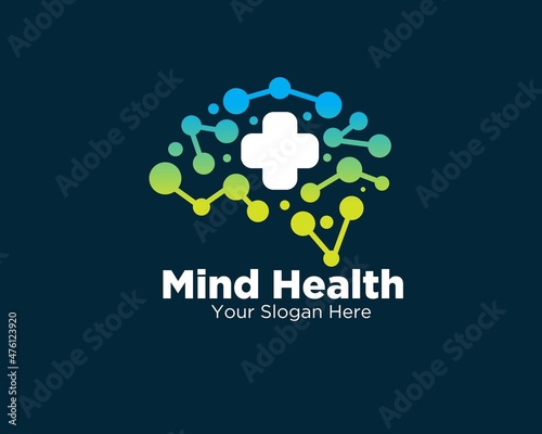 neuron mind health logo designs for medical service consulting logo