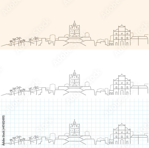 Goa Hand Drawn Profile Skyline