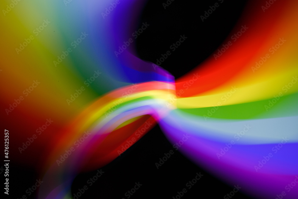 Obraz premium Abstract lgbt colors with blurred light. Colored blurred light lines.