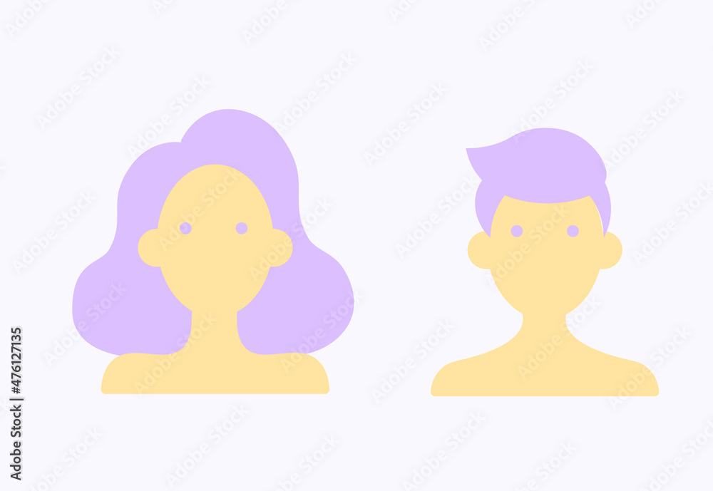 set of faces, social media avatars, human heads, vector design elements set of faces, social media avatars, human heads, vector design elements