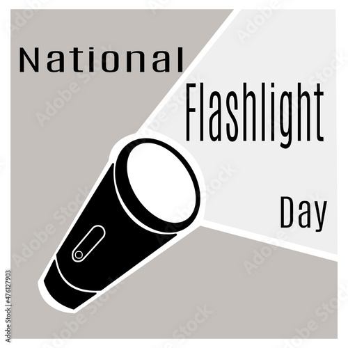 National Flashlight Day, Idea for poster, banner, flyer or postcard