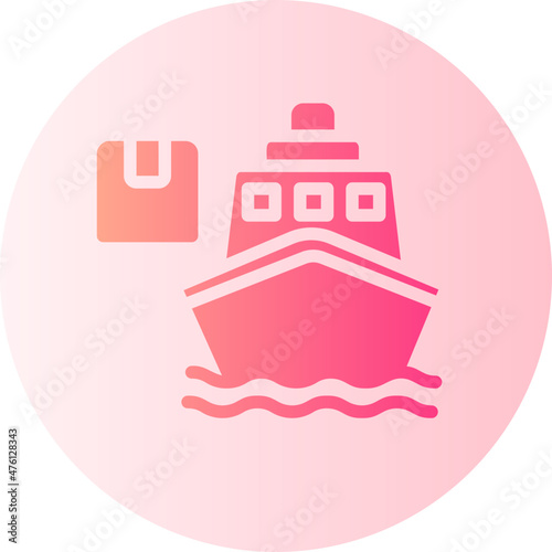 ship cargo gradient icon