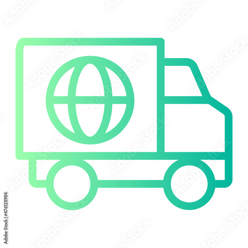 delivery truck Global gradient icon