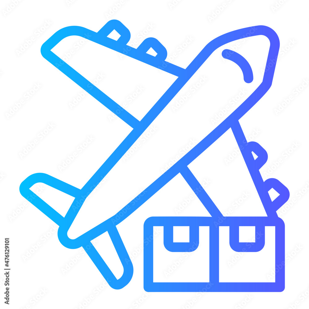 Air Freight gradient icon Air Freight gradient icon