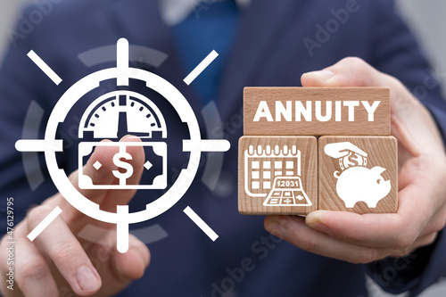 Quadro em tela Financial concept of annuity