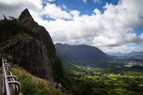 landscape of Nuuanu Pali, Oahu, Hawaii photo