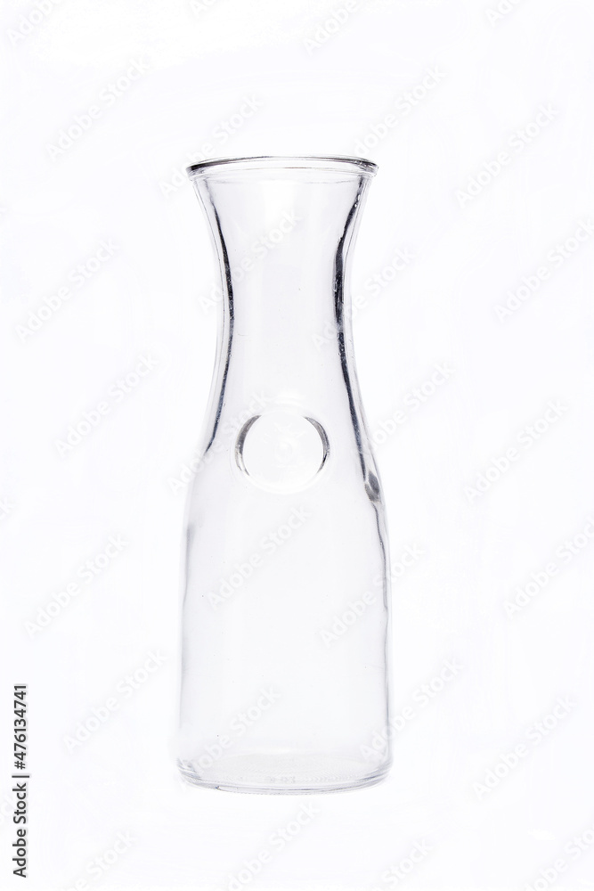 Empty glass vase. Empty glass vase.