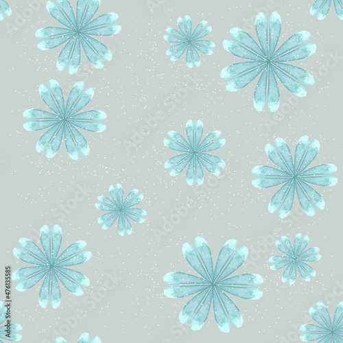   Abstract flowers. Seamless pattern. Watercolor illustration.