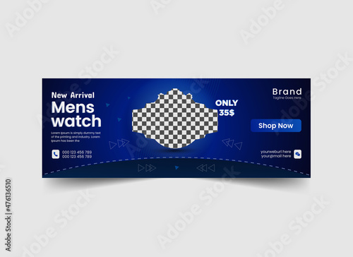 Smart watch Social media sale Cover Design template