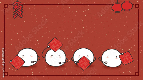 Canvastavla China-chic illustration for Winter Solstice and  Lantern Festival