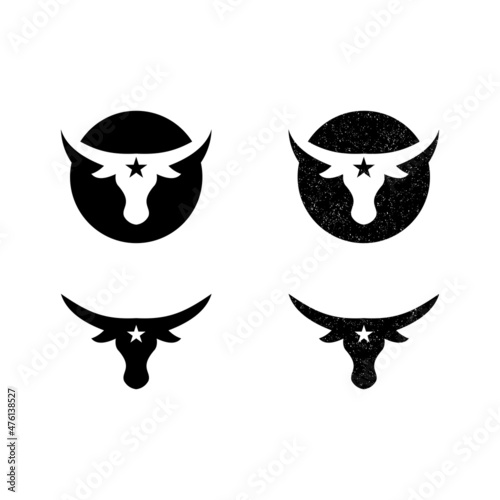 Longhorn logo icon design cow head