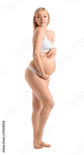 Beautiful pregnant woman on...