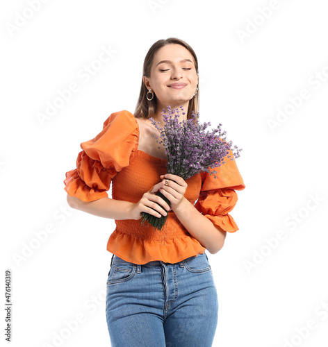 Beautiful young woman with ...