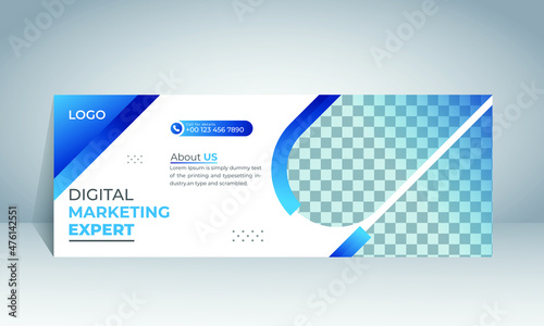 Creative corporate business marketing cover and banner design template file with layered design and eps 10