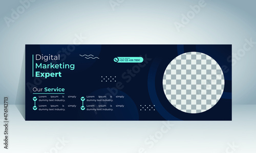 Creative corporate business marketing cover and banner design template file with layered design and eps 10