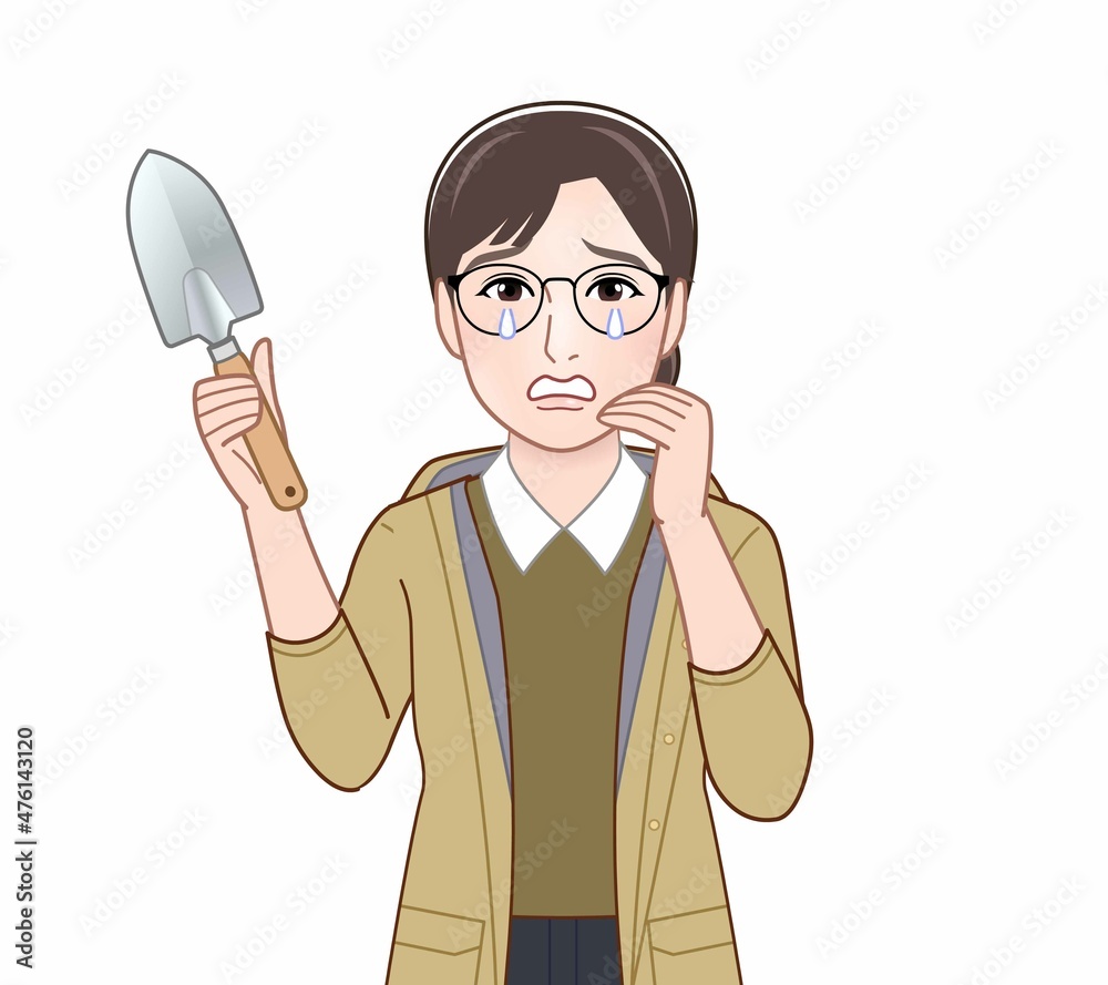 マウンテンパーカーを着た若い女性