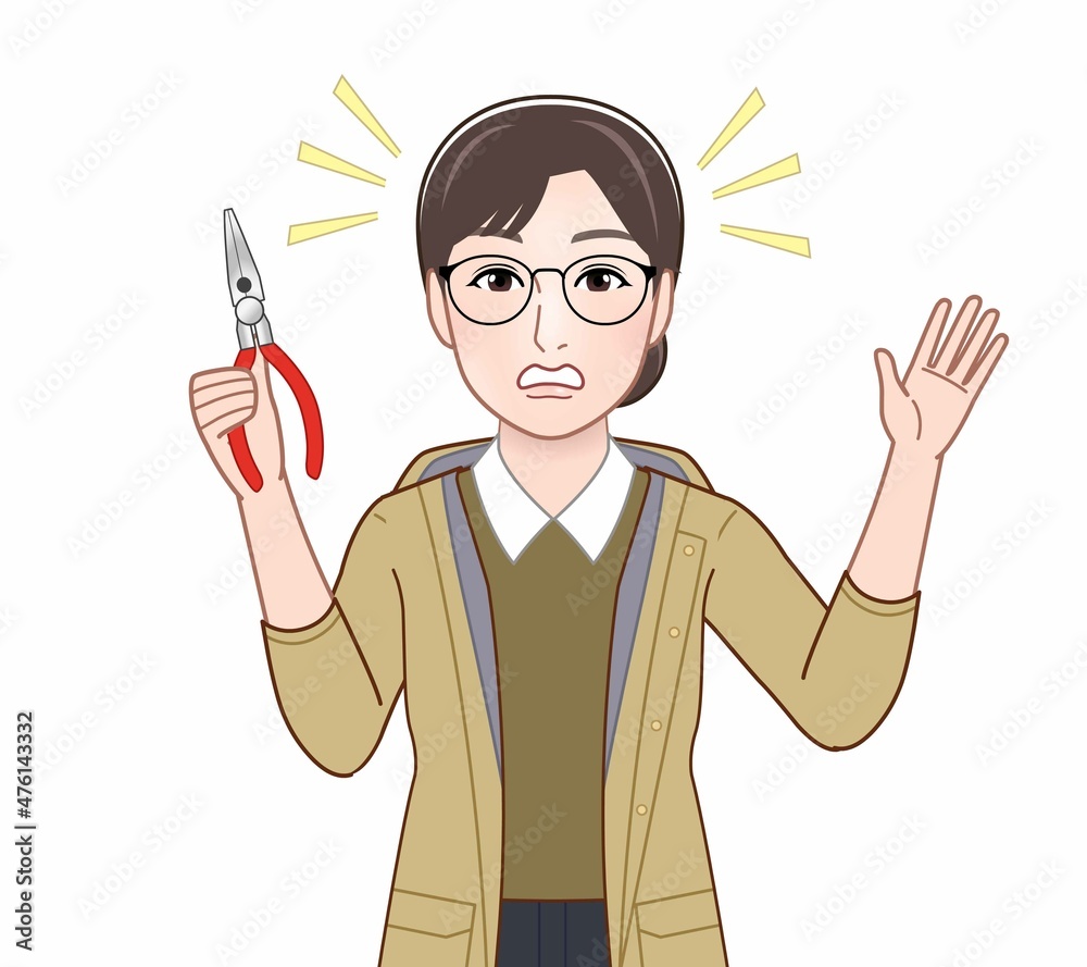 マウンテンパーカーを着た女性