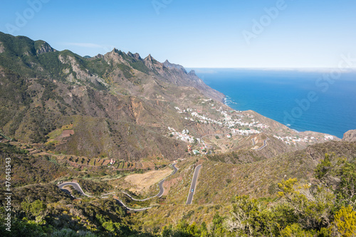 View of the beautiful Anaga Mountains  at Santa Cruz de Tenerife from Amogoje viewpoint (Mirador de Amogoje) - Santa Cruz de Tenerife, Canary Islands, Spain © Bernard Barroso