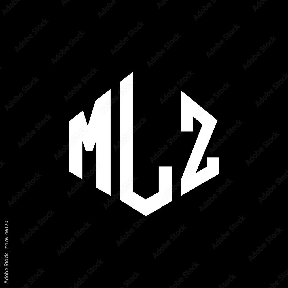 MLZ letter logo design with polygon shape. MLZ polygon and cube shape logo design. MLZ hexagon vector logo template white and black colors. MLZ monogram, business and real estate logo.
