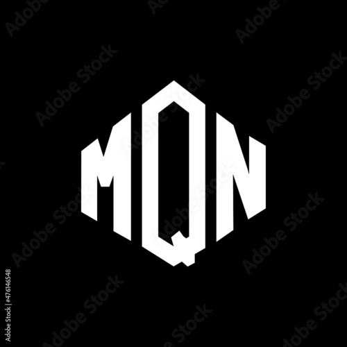 MQN letter logo design with polygon shape. MQN polygon and cube shape logo design. MQN hexagon vector logo template white and black colors. MQN monogram, business and real estate logo. © mamun25g