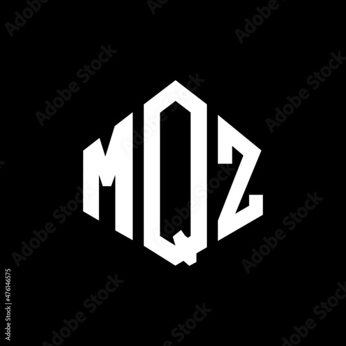 MQZ letter logo design with polygon shape. MQZ polygon and cube shape logo design. MQZ hexagon vector logo template white and black colors. MQZ monogram, business and real estate logo. © mamun25g