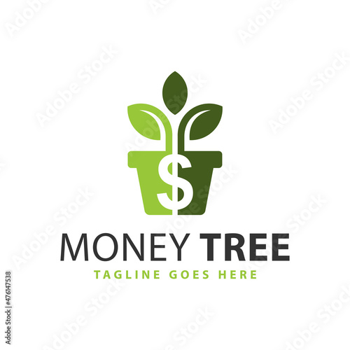 money tree education investment illustration logo