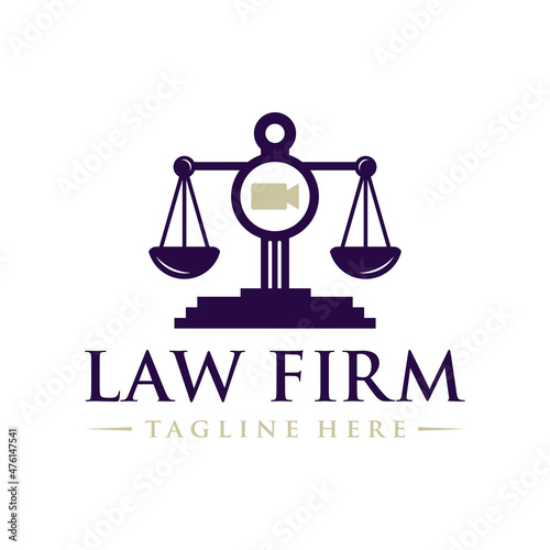 legal investigation service illustration logo design