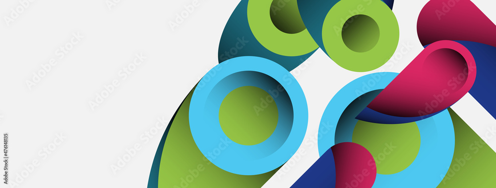Abstract background. Minimal geometric circles and round style shapes with deep shadow effects. Trendy technology business template for wallpaper banner or background Abstract background. Minimal geometric circles and round style shapes with deep shadow effects. Trendy technology business template for wallpaper banner or background