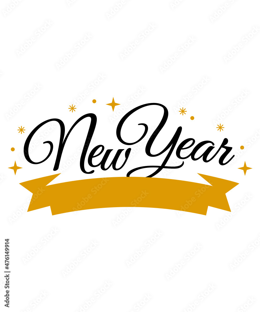 Fototapeta premium New Year SVG file