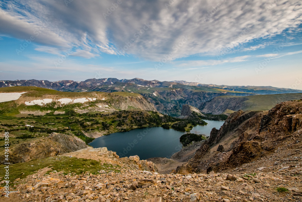 Twin Lakes in the Beartooth Mountains Twin Lakes in the Beartooth Mountains