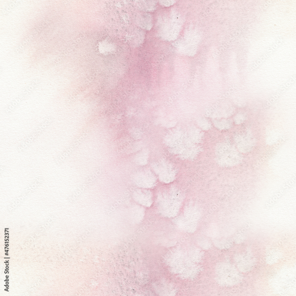 Pastel ethereal watercolor abstract seamless pattern. Blush pink delicate feminine background texture