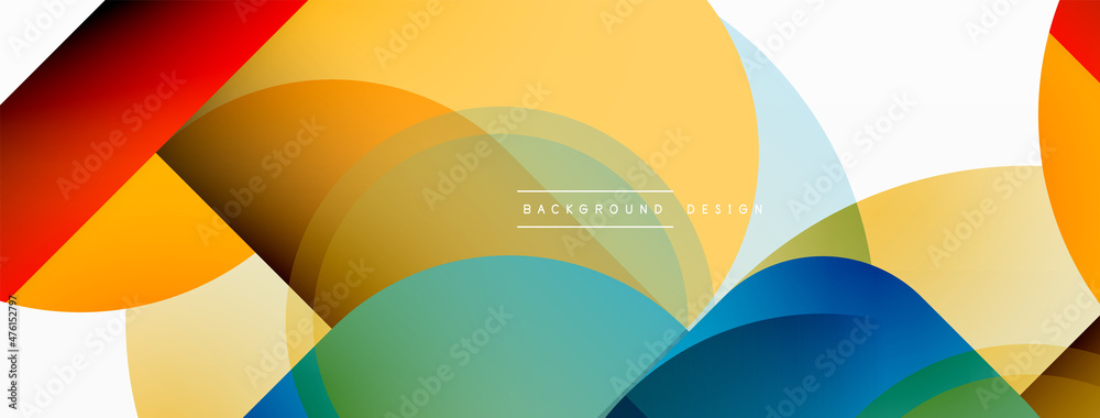 Round triangle shapes lines and circles. Geometric vector illustration for wallpaper banner background or landing page Round triangle shapes lines and circles. Geometric vector illustration for wallpaper banner background or landing page