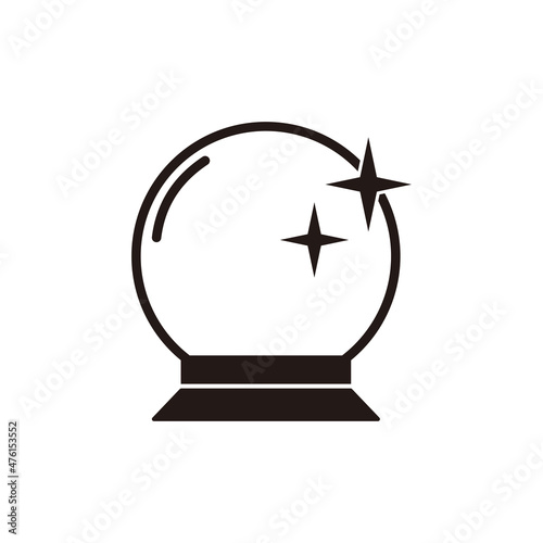 crystal ball icon vector symbol illustration