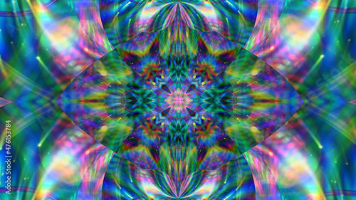 Abstract symmetrical glowing background. design  art