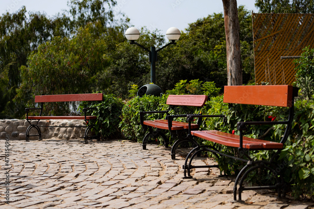 BARRANCO, LIMA, PERU: three resting benches