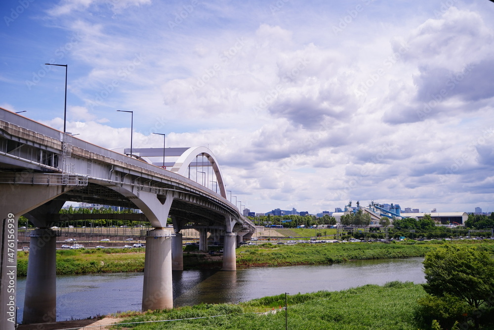 Fototapeta premium 서울의 하루, Seoul Korea, 응봉산, 팔각정