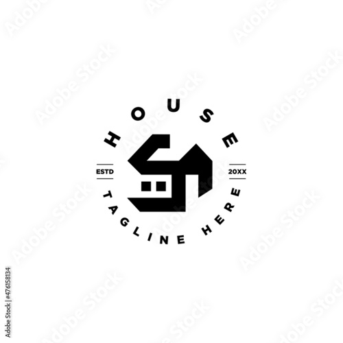 house building architecture logo icon vector template © ZHR_Design
