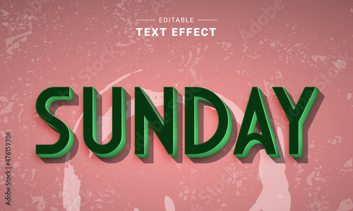 Editable text style effect - Retro text style theme.	