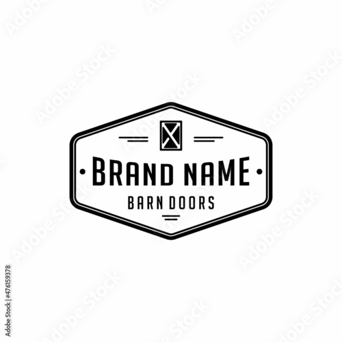 Vintage Barn Door Badge Logo Design