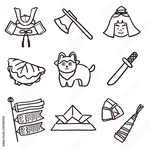 端午の節句やこどもの日のイラストセット