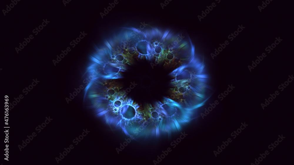 3D rendering abstract round light background