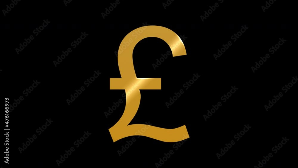 Simple gold-colored Pound Symbol animation high resolution Simple gold-colored Pound Symbol animation high resolution