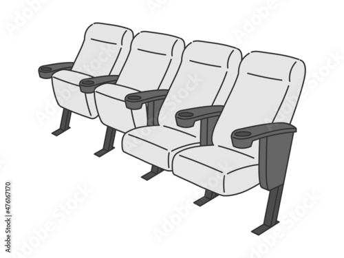 映画館の椅子のベクターイラスト