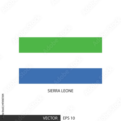 Sierra Leone square flag on white background and specify is vector eps10.